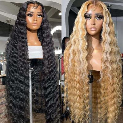 China Eulisi Hair Transparent Body Wave Full Lace Wig Deep Hd 13x6 Lace Frontal Wigs Raw Full Lace Front Human Hair Wig 40 Inches For Black Women for sale