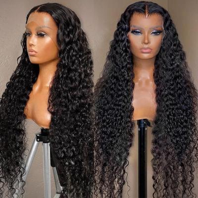 China Hot Selling Eulisi Human Hair Body Wave 13x4 Lace Frontal Wig Brazilian Curly Transparent Brazilian Deep Curly Full Wave Hair For Black Women for sale