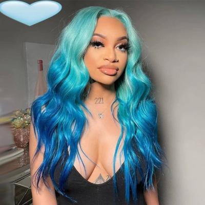 China Body Wave 30 Inch Highlight Ombre Colored Human Hair Natural Wig With Bangs 360 Lace Headband And Half Closure Wig Vendors for sale