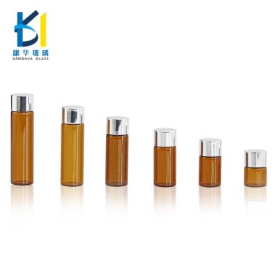 China Best Eco-Friendly Sell Aluminum Vial Bottle Screw Cap 5ml 8ml 10ml 12ml 15ml Amber Empty Glass Bottles With for sale