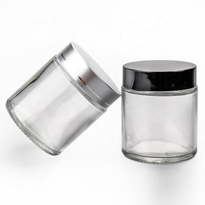 China Home Decoration Custom Empty 80ml Candle Jars Bulk Glass Candle Jars With Lid for sale