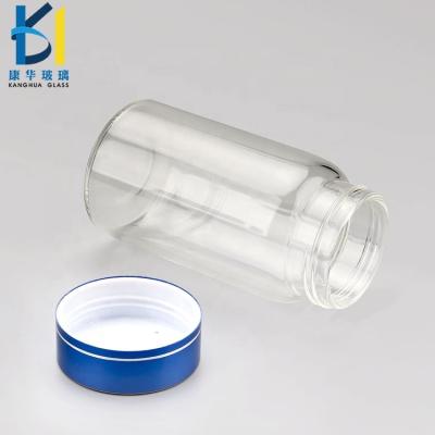 China High Quality Clear Medicine Wide Mouth Vitamin Capsule Glass Bottle for sale