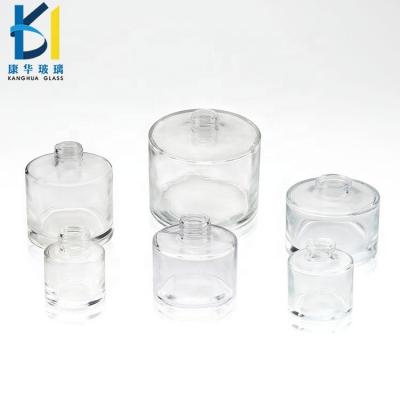 China Round Empty Reed Diffuser Glass Bottle Clear Gift for sale