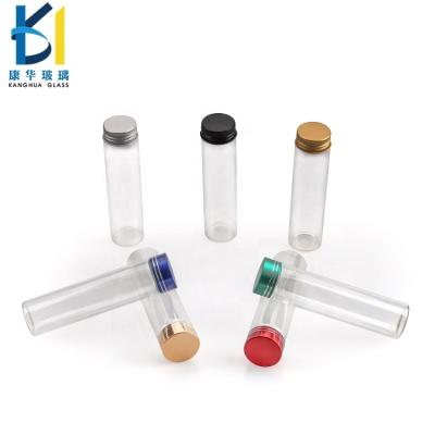 China Long Tube Pharmaceutical Clear Glass Bottle 60ml With Screw Cap for sale