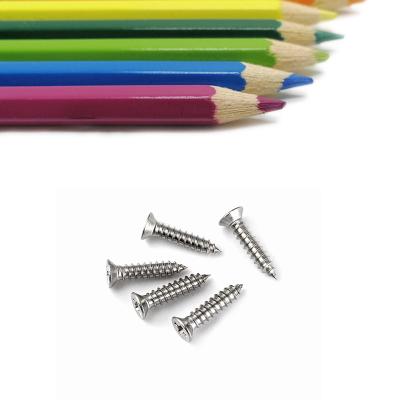 China Wholesale Custom White Flat Head Cross Pointed Self Tapping Screws for sale