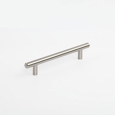 China Modern Most Popular Furniture Cabinet T Nickel Kitchen Cupboard Pull Handle Stainless Steel Bar Brushed Handle for sale