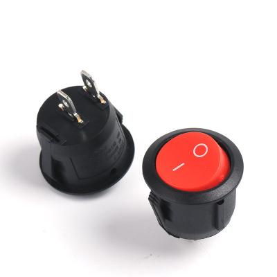 China Home Appliances 16A 12V LED Rocker SPST 20mm Round ON/OFF Switch 3 Pins Red Yellow Green Blue for sale