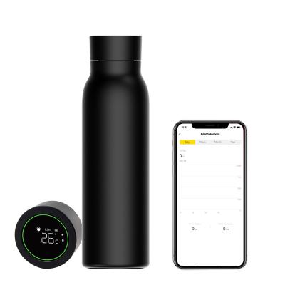 China 2022 Business Tuya Smart Water Bottle Double Wall Stainless Steel Waterproof Bottle With App for sale