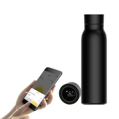 China New Business Christmas Design Double Layer App Smart 304 Stainless Steel Drinking Water Tracking Water Bottles for sale