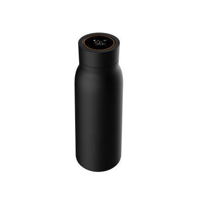 China Tuya Multi App Fitness Business 600ml Display Battery LCD Screen Stainless Steel Smart Water Bottle for sale