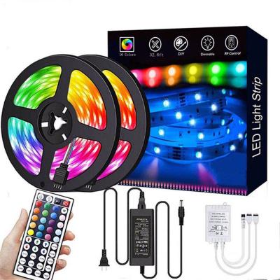 China Non-waterproof 5M Hotel APA107 5050 RGB LED Strip 300 LED Strip Light Luminaria Luz 12V Car Ribbon+44 RGB Home Master Controller 144leds for sale