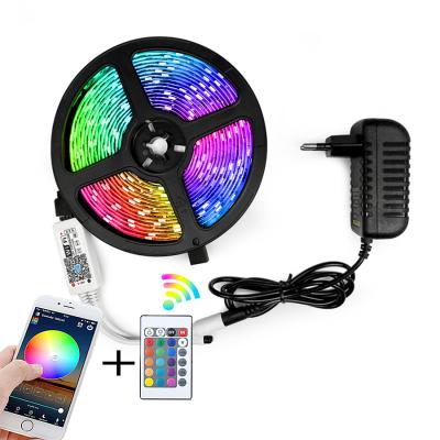 China Hotel WiFi 5050 SMD RGB LED Flexible Smart Waterproof Strip Light Amazon Alexa Google Home for sale