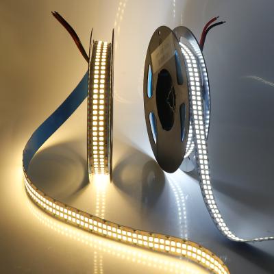 China Hotel 480Leds/m SMD 2835 Led Strip 2400LEDs Double Row 2400Leds Flexible Led Strip Ribbon Project Lighting 24V 12V 5M for sale