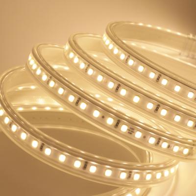 China Hotel AC 220V 230V High Voltage 10cm Cut Led Strip IP67 Waterproof 2835 Led Strip for sale