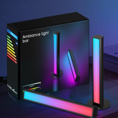 China Light Weight Residential RGB LED Bar Music Stereo Voice App Control Aluminum Alloy Dimming Level Meter Atmosphere Audio Desk Lamps for sale