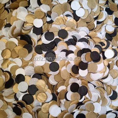 China Party Props 1 Inch Gold/Silver/Back/Blue Paper Confetti For Table Wedding Birthday Party Decoration for sale