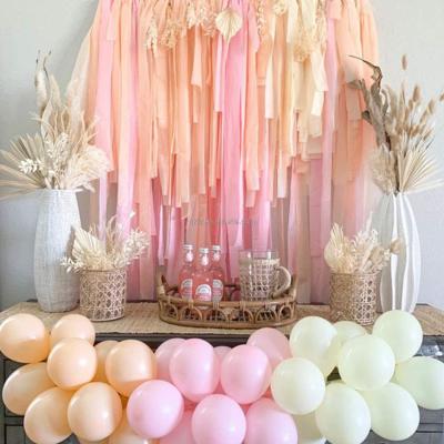 China Festival Macaron Color Crepe Paper Roll Party Crepe Flame For Backdrop Decoration for sale