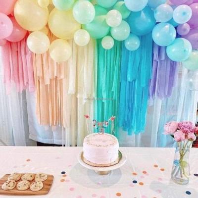 China Festival Macaron Color Crepe Paper Roll Party Crepe Flame For Backdrop Decoration for sale