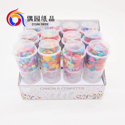 China Colorful Party Confetti Wedding And Birthday Party Confetti Luxury Plastic Push Pop for sale