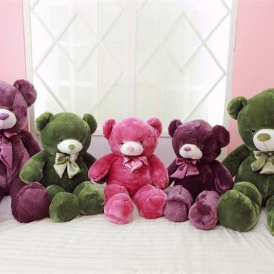 China Gifts or Promotion Customize Lovely Doll Red Purple Teddy Bear Plush Toys For Baby Boy Girlfriend Online Sale for sale