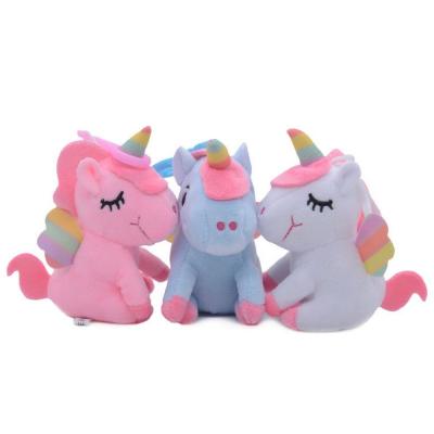 China New Design Promotion Small Plushie Gifts Or Toys Soft Plush Keychains With Colorful Popular Cute Fishing Unicorn Elephant Rabbit Animal for sale