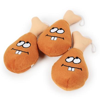 China Hot Sale Chicken Leg Stuffed Plush Animal Eco Friendly Soft Healthy Sustainable Toys With Small Squeaky Food for sale