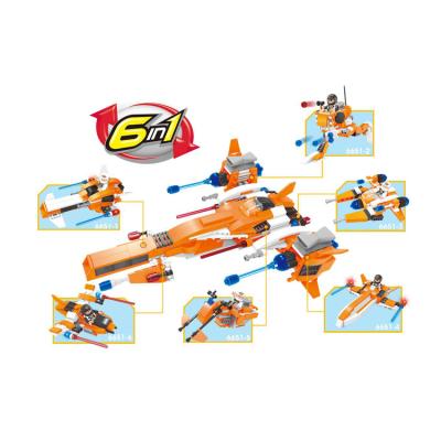 China Construction War Plane Cool Spaceship Building Block Toy Deformed Educational Toy for 4 Year Old for sale