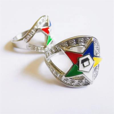 China Custom Fashion Csmart Jewelry 316 Stainless Steel Mason OES Rings Order Oriental Star Ring Jewelry For Women Men for sale