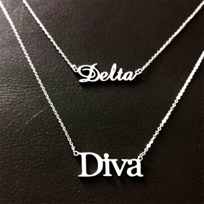 China CLASSIC Delta Diva, Delta Sigma Hand Sorority Necklace, Delta Sigma Theta Fashion Jewelry Customized for sale