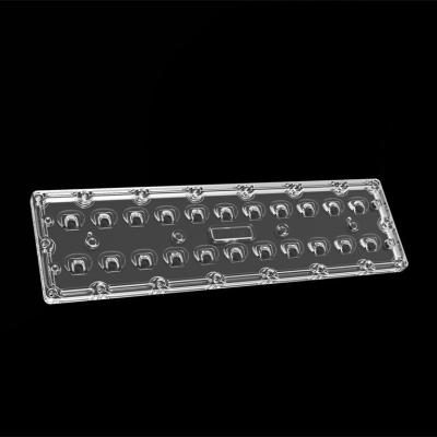 China Hoge Prestaties LEIDENE Straatlantaarnlens met de Brede lens L304.5*W87.5mm van de Hoekdekking SMD7070 22IN1 TYPE4S Te koop