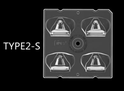 中国 64*144°/TYPEII-S ビームアングル 4IN1 レンズ型 LED ストリートライト モジュール 88%~93% 透過率 販売のため