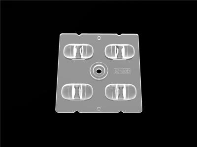 China 4IN1 50*50mm 80*160 graden Lens Beam Angle LED Street Lighting Module voor gemeentelijke verlichting Te koop