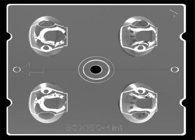 China Asymmetrical LED Street Light Lens Total Internal Reflection Module Lens for sale