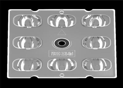 Cina lente del chip di dimensione LED di 50*50mm, lente grandangolare dell'iluminazione pubblica LED con CREE XTE in vendita