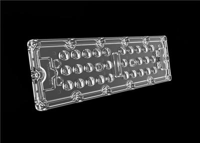 China PC optische LED Straßenlaterne-Komponenten-Linse L236*W70mm mit Klagen-Zusatz zu verkaufen