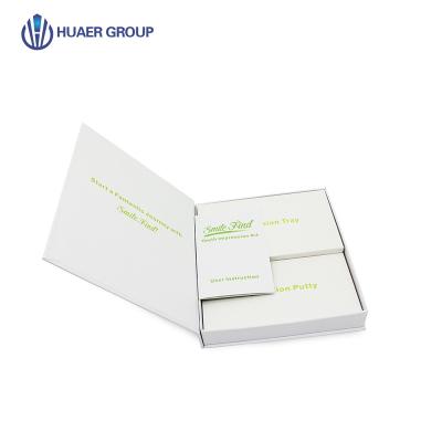 China New Design Reused Logo Luxury Dental Impression Kit Custom Materials Packaging Standard White Paper Cardboard Box With White Paper Carrier Manual for sale