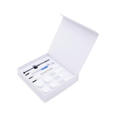 China Recycled Materials 2022 Good Selling Logo Luxury White Rigid Custom Gift Magnetic Paper Teeth Whitening Kit Packaging Boxes With Insert for sale