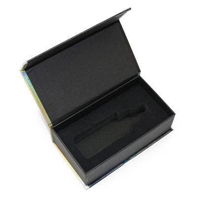 China Handmade Original Rigid Cardboard Other Nail Polish Oil Box Cosmetic Bottle Boxes Luxury Black Magnetic Gift Box Custom Logo for sale