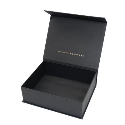 China Best Selling Handmade Wholesale Makeup Packaging Black Magnetic Closure Big Logo Cosmetic Box Gift Boxes Custom Made With Insert for sale