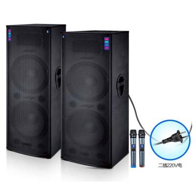 China Bass Stereo Sound Super 2020 High Fidelity Bass Dual 15 Inch Speaker Pair Active Amplified Sound Box Big Power DJ Professional Stage Speaker With USB And Mixer for sale