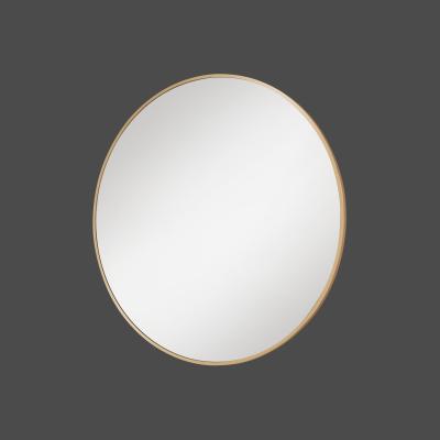 China Bright Bathroom Mirror Modern Design Round Shape View Bathroom Mirror Gold Bath Mirror for sale