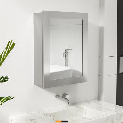 China Modern Small Size Wall Mounted Sliver Space Hotel Home Bathroom Mirror Disposable Cabinet for sale