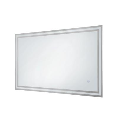 China Bright Modern LED Illuminate Wall Mounted Bathroom Mirror With Touch Switch for sale