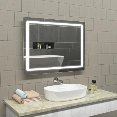 China Decor Wall Home Bathroom Fogproof Wall Mounted Magnifying Mirror Lighted Mirror Led Smart Mirror With Lights for sale