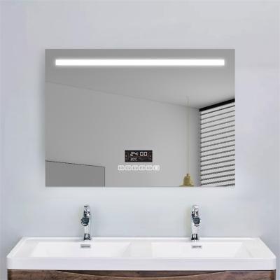 China RTS LED Lighted Bathroom Wall Mirror Make Up Touch Switch Light Lamp Switch Silver Glass Lighting Bluetooth Smart Mirror for sale