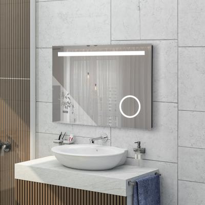 China Lighted Led Makeup Cosmetic Mirror With Speaker Large Bathroom Vanity Makeup Mirror With LED Light Vanity Mirrors for sale