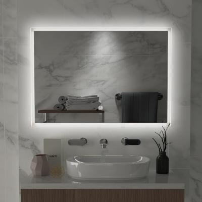 China 2021 New Design Bright Bathroom Lighted Backlit Warm White Led Light Mirrors for sale