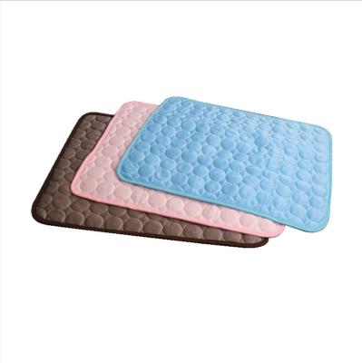 China Viable Ice Mat Drop Shipping For Dogs Cooling Silk and Cats Portable and Washable Pet Cooling Blanket for OutdoorPet Cooling Mat for sale