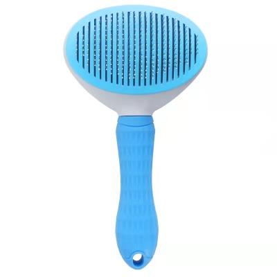 China Sustainable Pet Supplies Pet Hair Removal Brush Double Sided Deshedding Comb Pet Fur Knot Cutter for sale