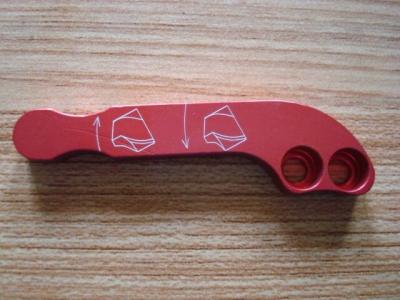 China Precision Machined Parts , Red  Anodized Aluminum Components For Grinding Machine for sale